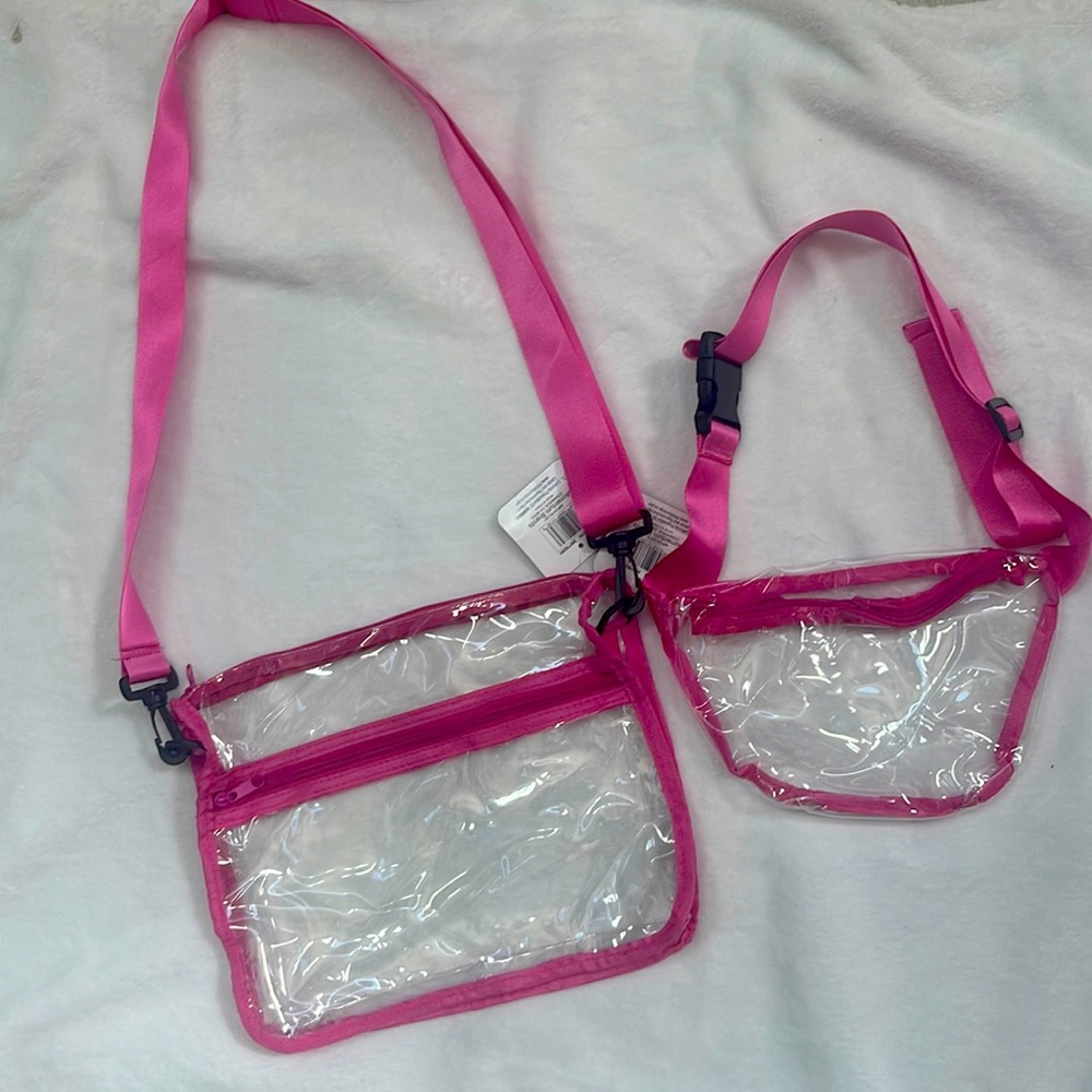 Two clear stadium bags